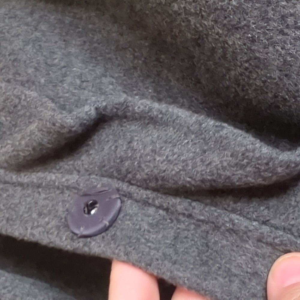 Talbots Charcoal Wool Jacket with Ruffle Accent - Picture 3 of 5